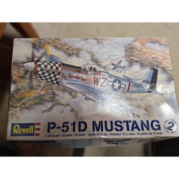 Revell P-51D Mustang WWII Fighter Aircraft 1:48 Model Kit 85-5241‎ NEW - Picture 1 of 8